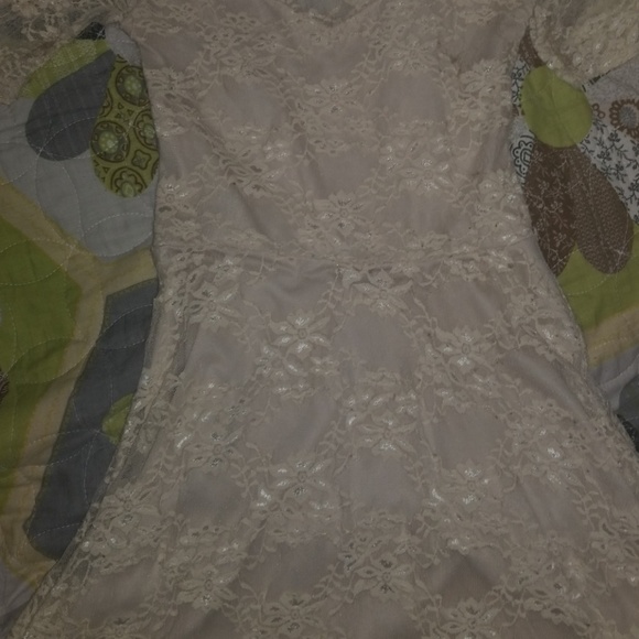 Cream Skater Dress - Picture 2 of 3